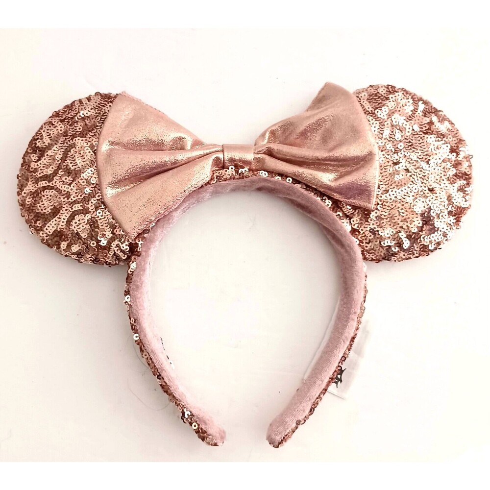 Disney Rose Gold Sequin Minnie Mouse Ears Headband